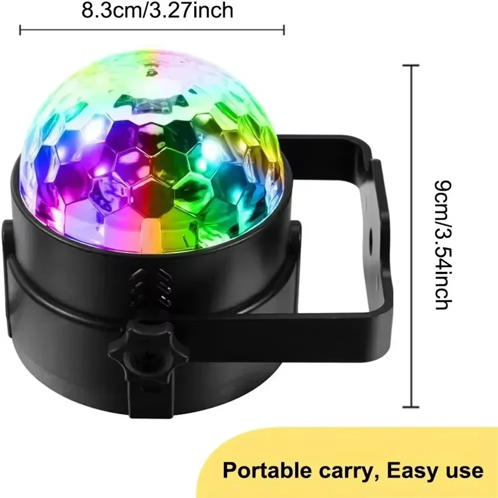 LED Rotating Stage Light Disco DJ Light Ball Strobe Remote Control Magic Dance Car Christmas Gift Party Club Bar Laser Show Lamp