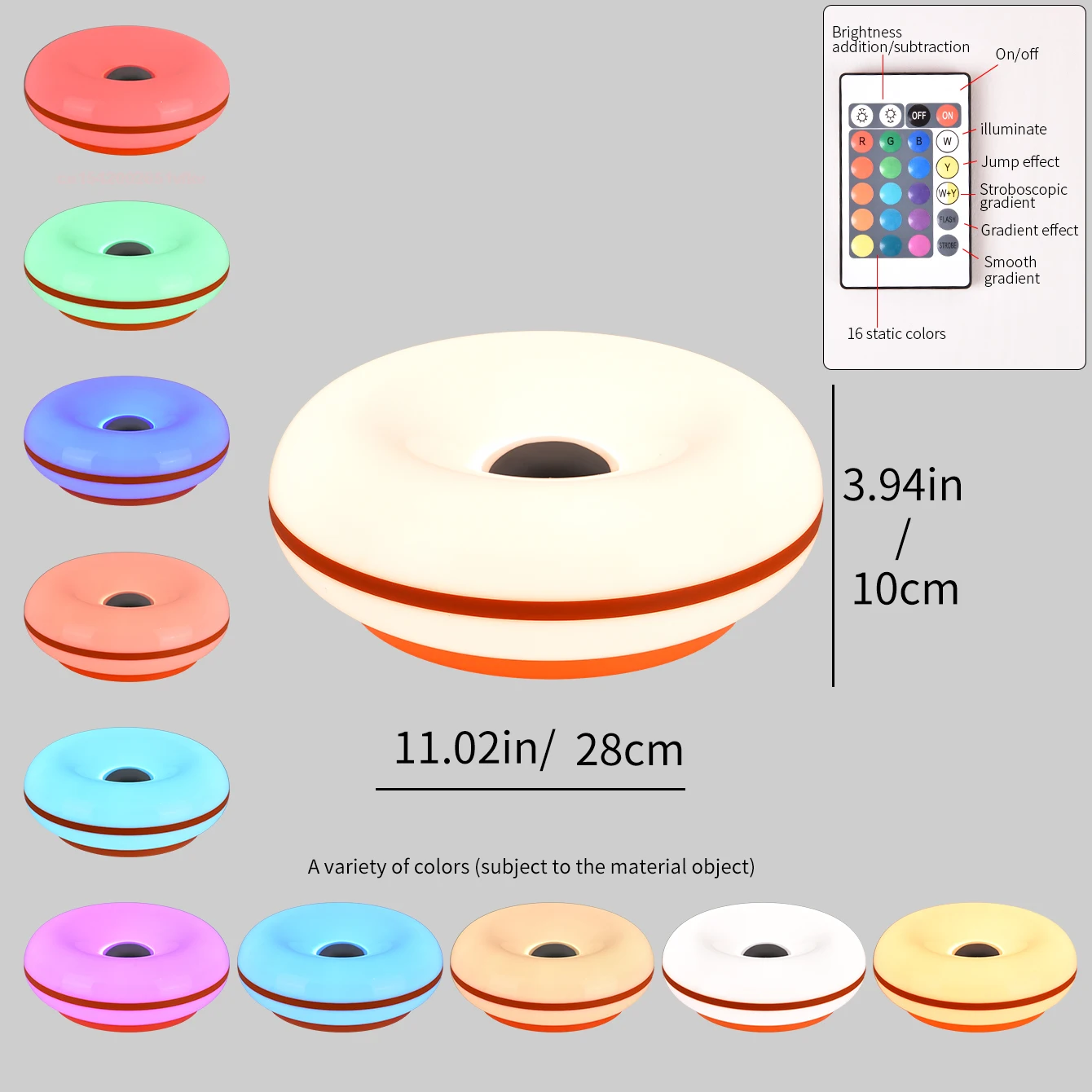 Bedroom Bedside Lamp USB Plug Bauhaus Living Room Dining Room Decoration Donut Ambient Light