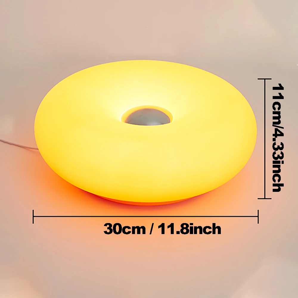 Bedroom Bedside Lamp USB Plug Bauhaus Living Room Dining Room Decoration Donut Ambient Light