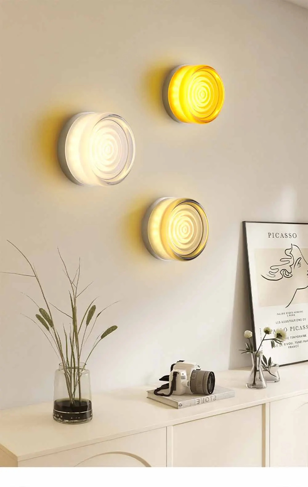 Nordic LED Wall Lamp For Bedroom Headboard Entrance Corridor Indoor Atmosphere Wall Lamp Background Decoration Ceiling Lamp