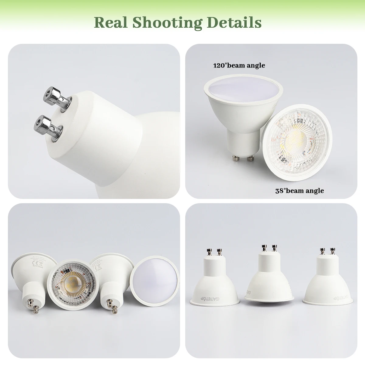 5/8/10/12pcs Dimmable GU10 Led Spotlight 220V Warm Light 3000K 4000K 6000K Dimming Bulb Replace 50W Halogen Lamp Home Direction