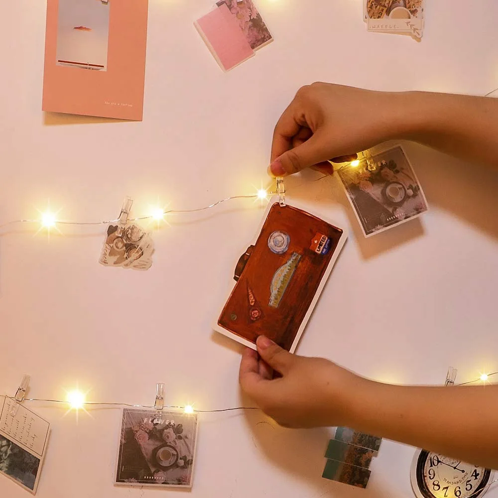 Photo Clip Lights String Fairy Lights 2M/5M/10M LED Battery Box Garland Bedroom Home Party Photo Wall Wedding Christmas Decor