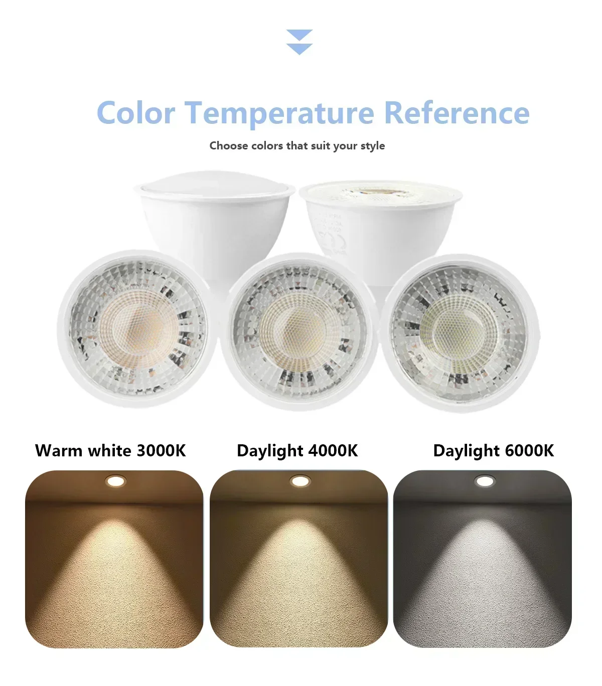 10PCS LED Spotlight GU10 9W 120degree 38degree 3000K 4000K 6000K AC 110V 220V Daylight No Flicker for Track Lighting Living Room