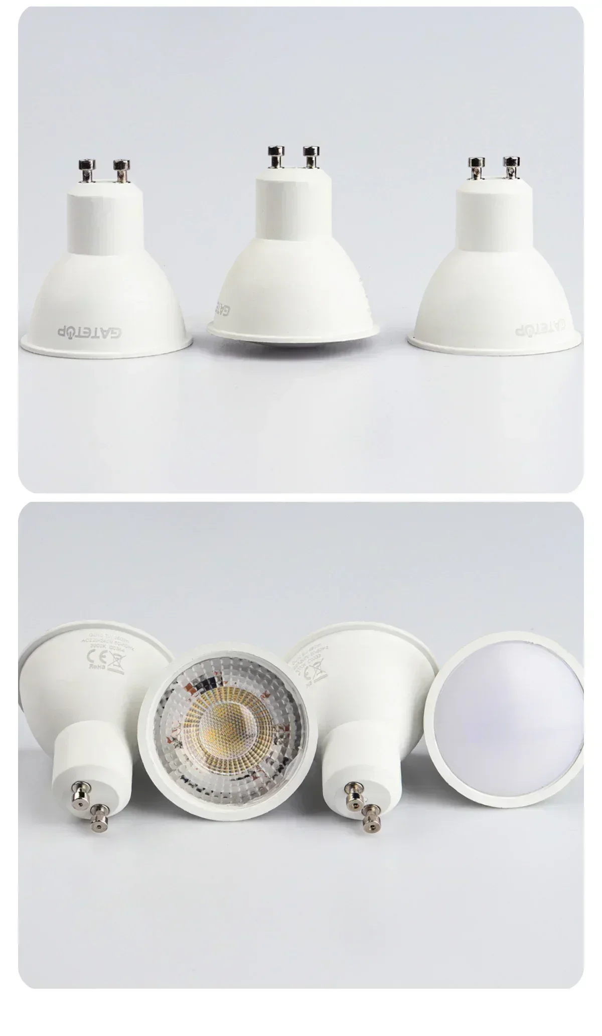 10PCS LED Spotlight GU10 9W 120degree 38degree 3000K 4000K 6000K AC 110V 220V Daylight No Flicker for Track Lighting Living Room