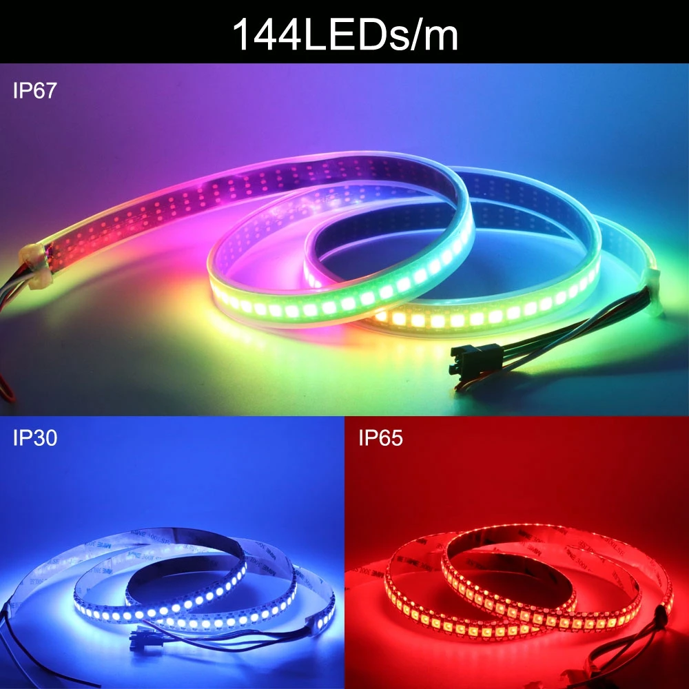 WS2812B WS2815 WS2813 Individually Addressable RGBIC LED Strip WS2811 WS2812 30/60/144Pixels/Leds/m Smart Tape Light DC5V/12V