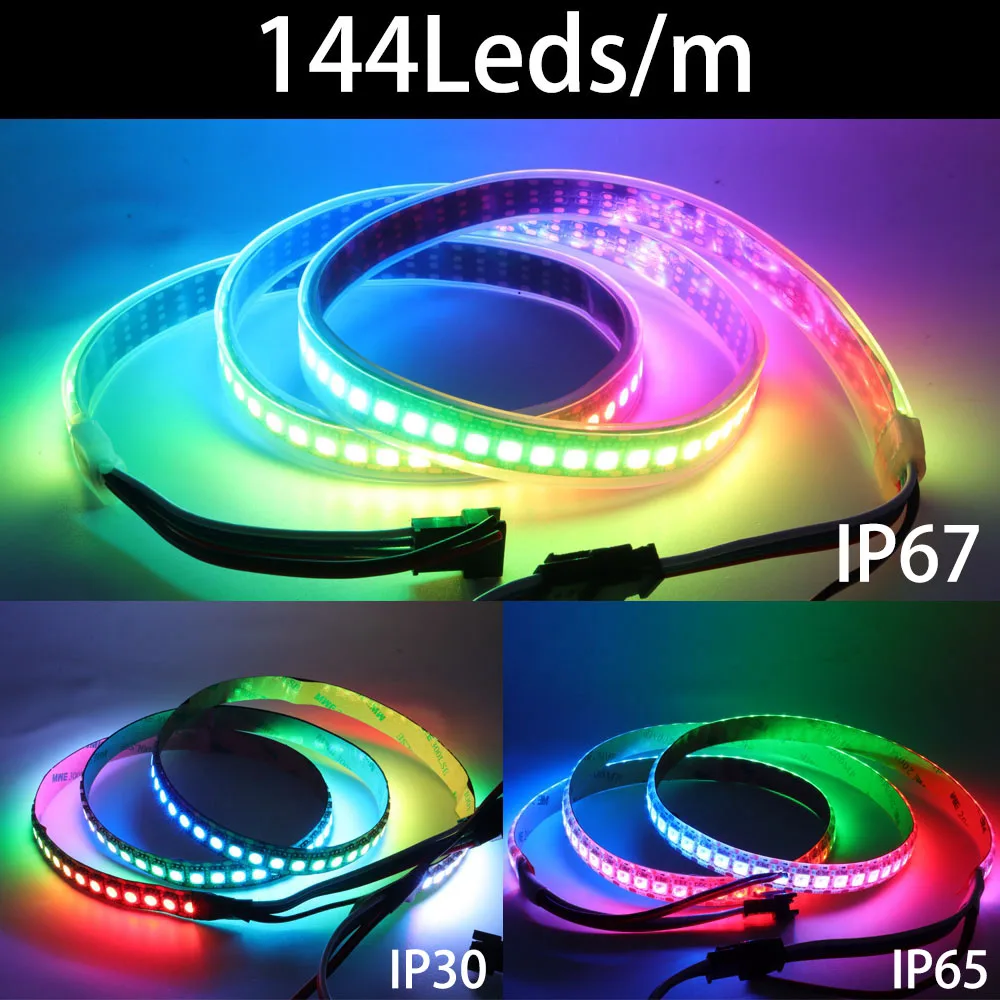 WS2812B WS2815 WS2813 Individually Addressable RGBIC LED Strip WS2811 WS2812 30/60/144Pixels/Leds/m Smart Tape Light DC5V/12V
