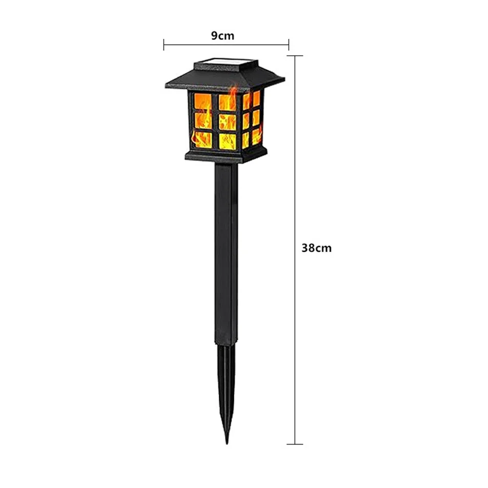 1/2/4pcs 10LEDS Solar Flame Torch Light Flickering Light Waterproof Garden Decoration Outdoor Lawn Path Yard Patio Floor Lamp