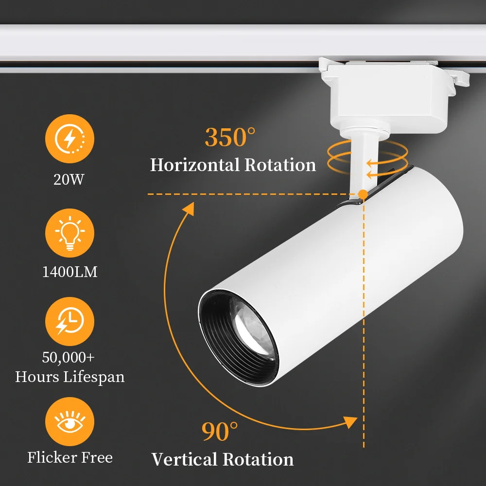 Remote Control Set LED Track Light Dimmable Ceiling Spotlight Rail Light Led Track Rail Spotlight Clothing Store Ceiling Lights
