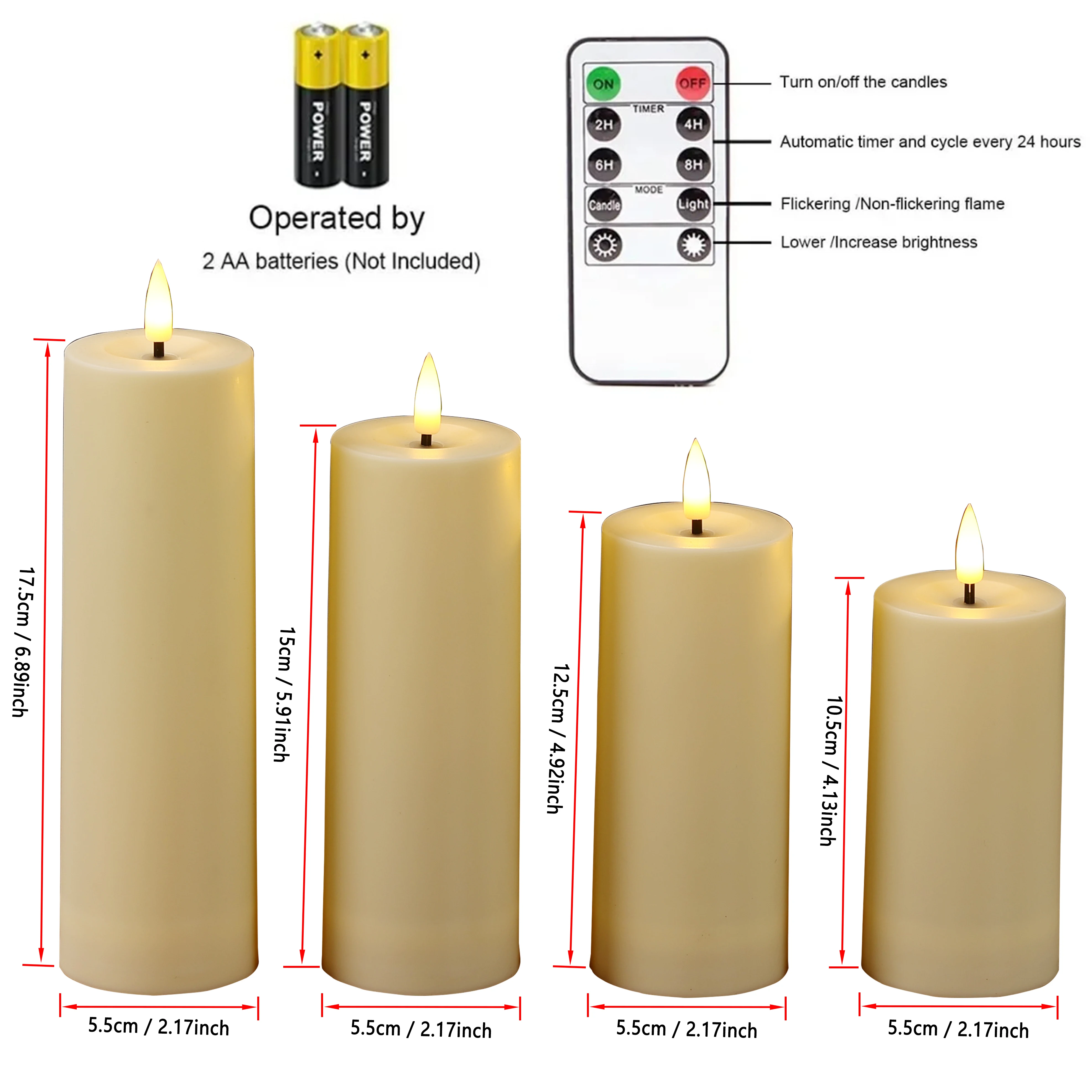 12pcs Flameless Candle Light Waterproof LED Flickering Candles Tea Lights with Remote Timer Wedding Birthday Decor Fake Candles