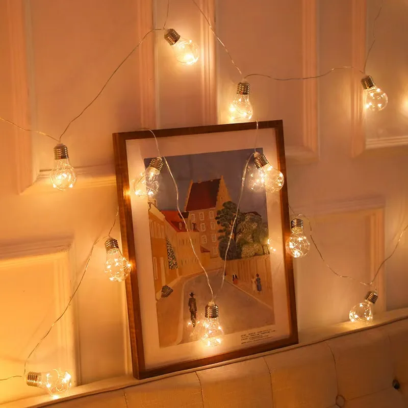 Solar Powered LED Copper Wire Hanging Lights with Edison Bulbs for Camping Garden Patio Christmas Party Festival Outdoor Decor