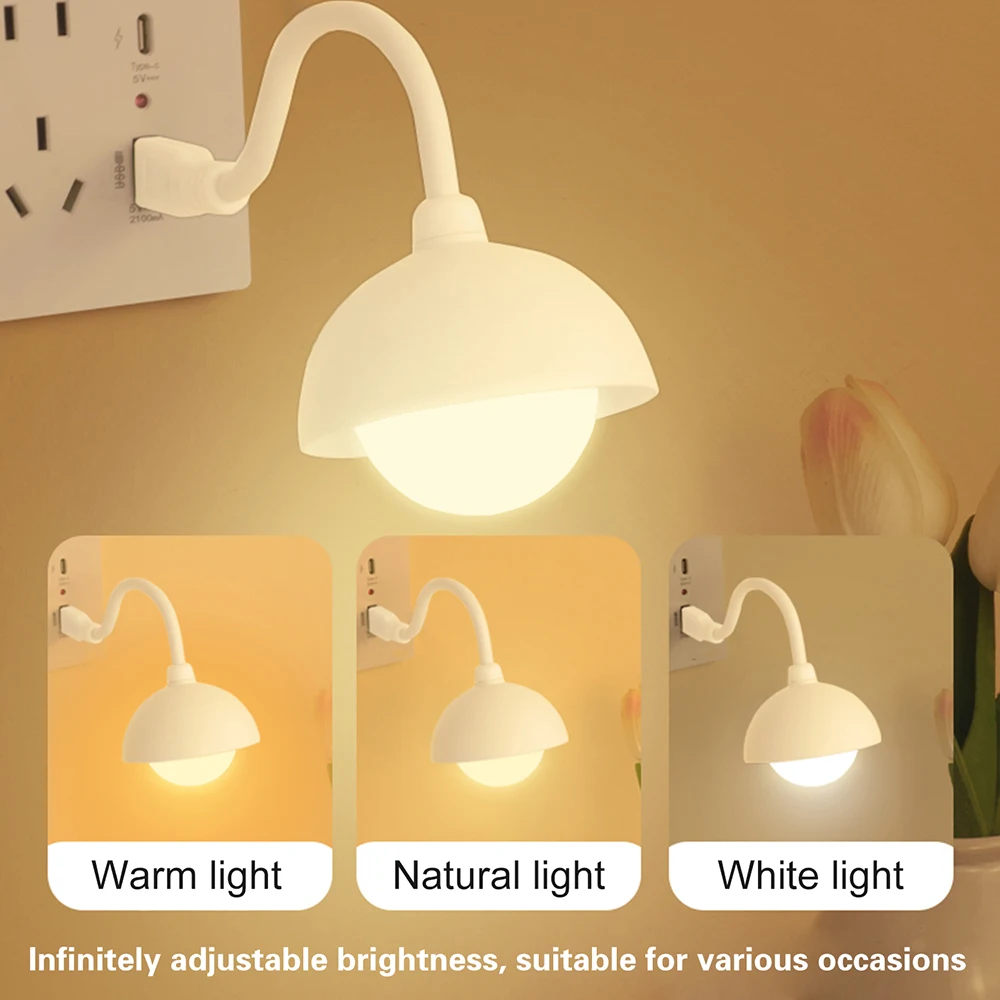 DC 5V USB Plug-in Smart Bedroom Night Light Lamp Remote Touch Switch LED Bedside Lamp Remote Control