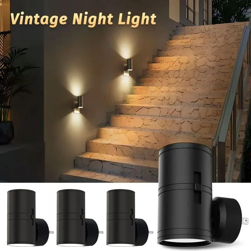 1/2/4PCS Night Light Plug Star Dream Retro Night Light Adjustable Brightness with Light Sensor Suitable for Stairs and Corridors