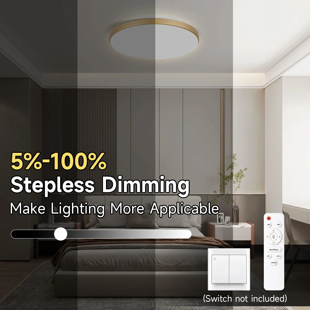 Led Ceiling Light With Remote Control Modern Smart Ceiling Lamp Rgb Dimmable 110V 220V Led Lights Room Kitchen Living Room Light