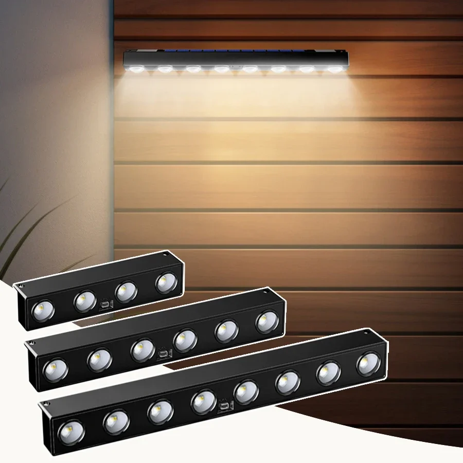 4/6/8LED Solar Wall Light Outdoor Waterproof Solar Fence Sign Lights Garden Decor Porch Patio Deck Balcony Home Atmosphere Light