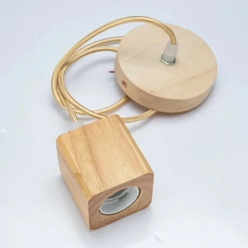 Wooden Pendant Lights Vintage Pendant Lamp E27 Home Decorative Chandelier Bedroom Restaurant Teahouse Single Head Lamp
