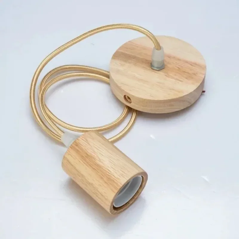 Wooden Pendant Lights Vintage Pendant Lamp E27 Home Decorative Chandelier Bedroom Restaurant Teahouse Single Head Lamp