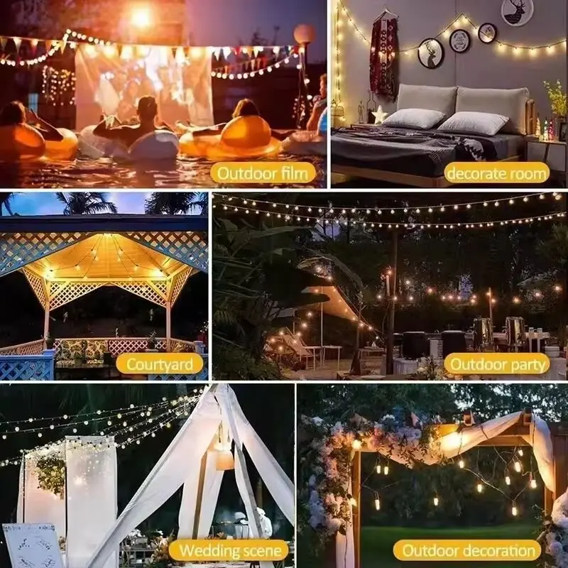 1PC Solar Bulbs String Lights,Outdoor Waterproof Garden Lamps,Garden,Terrace,Balcony,Camping,Party Retro Decoration  Fairy Lamps