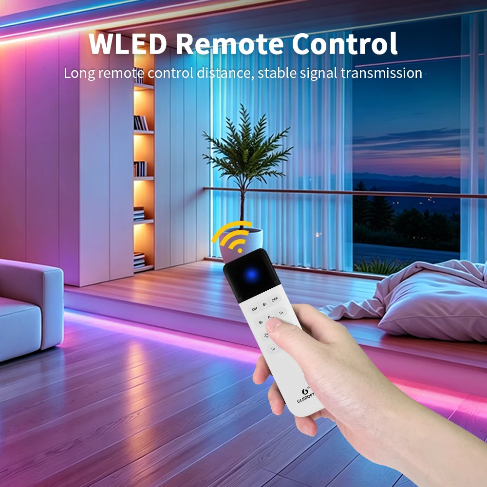 GL-C-619WL 6D GLEDOPTO ESP32 WLED Digital LED Controller Microphone function Type-C WS2811 SK6812 WS2815 611 PWM5IN1 Strip Light