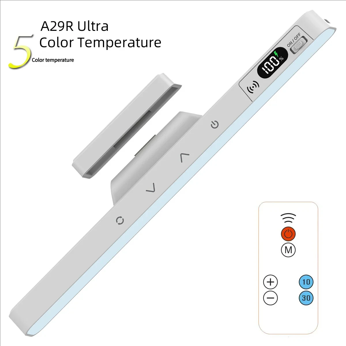 Smart Touch Table Lamp Magnetic Desk Lamp Bulit-in 2000mAh Battery for Reading Cabinet Mirror Bedside Rechargeable Night Lights