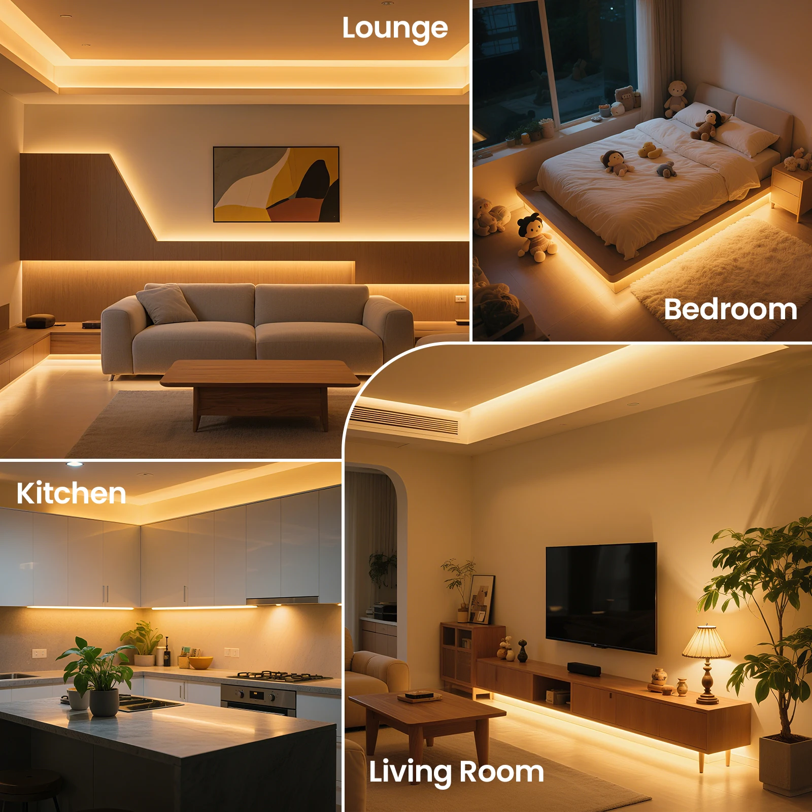 5m 10m 15m 20m COB LED Strip 110V 220V 240LEDs/m No Need Driver Not Waterproof 8mm PCB Width Flexible Tape Warm Natural White