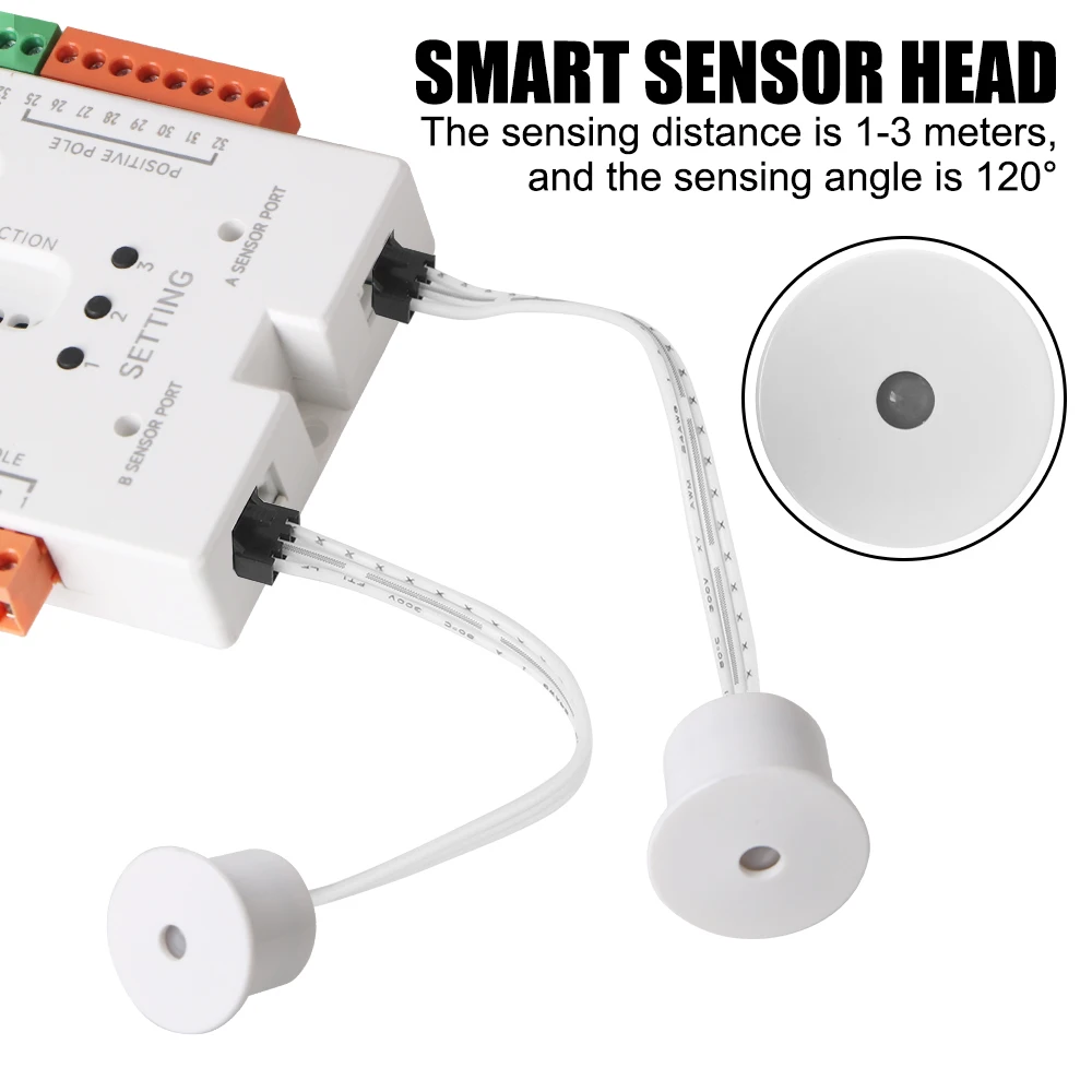 DC12V/24V Prevent Short Circuit Controller Ladder Night Light 32 Channels Stair LED Motion Sensor Light