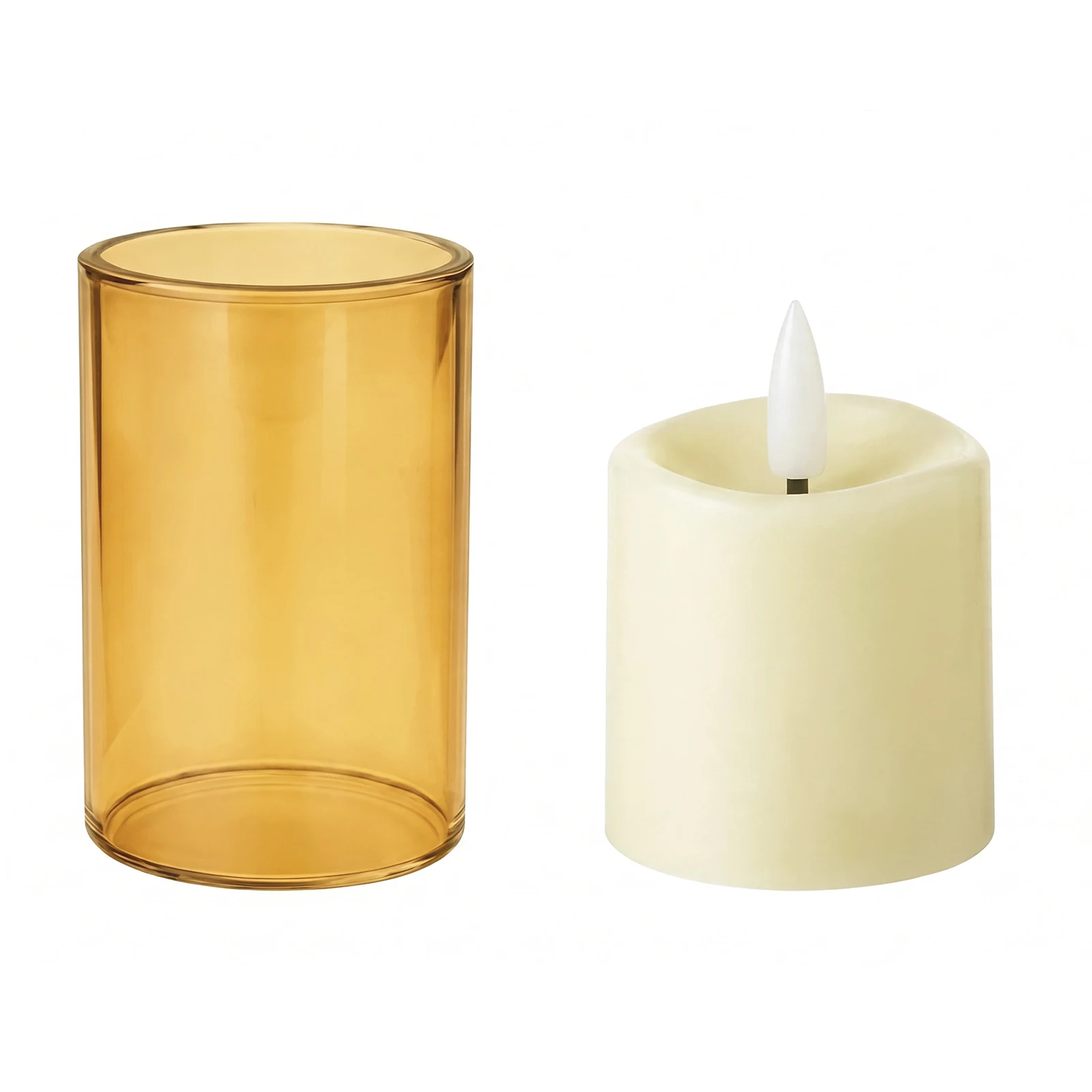 6/12/24Pcs Led Flameless Electric Candles Lamp Acrylic Glass Battery Flickering Fake Tealight Candle Bulk For Wedding Christmas