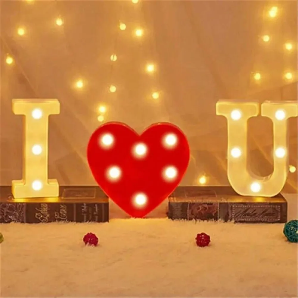 16CM LED Letter Lights,Battery Powered Alphabet Lamps For Bedroom,Birthday Party,Dining Table Decoration,Home Hanging Decor