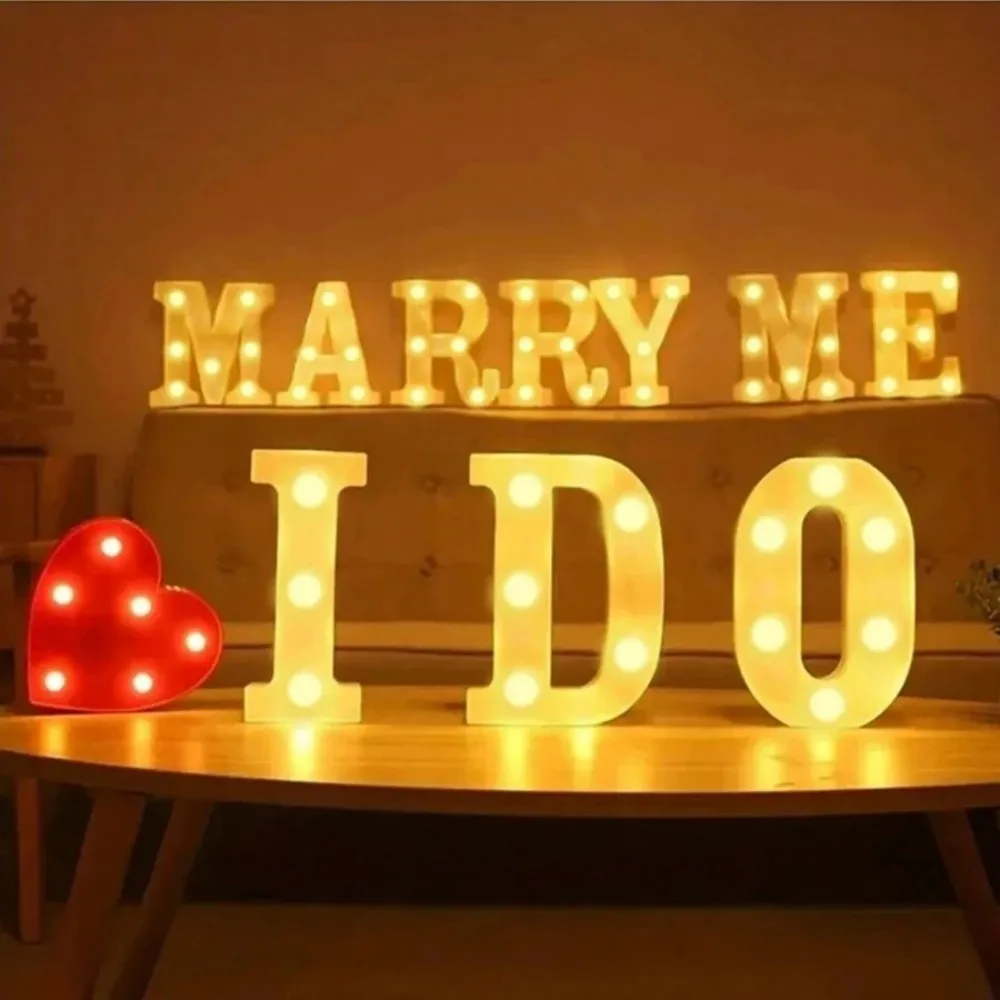 16CM LED Letter Lights,Battery Powered Alphabet Lamps For Bedroom,Birthday Party,Dining Table Decoration,Home Hanging Decor
