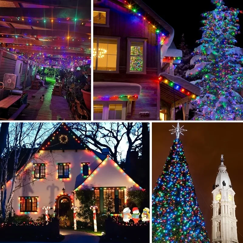 Solar String Lights 30/100/200/300 LED Solar Christmas Lights 8 Modes Waterproof Outdoor Twinkle Lights Garden Tree Party Decor