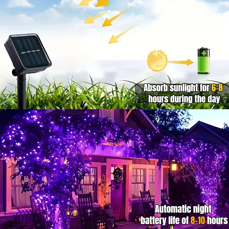 Solar String Lights 30/100/200/300 LED Solar Christmas Lights 8 Modes Waterproof Outdoor Twinkle Lights Garden Tree Party Decor