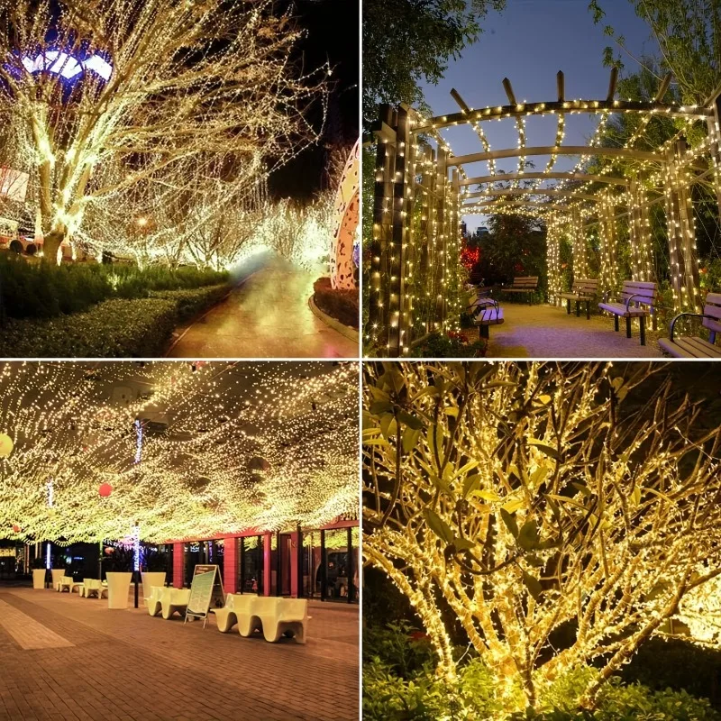 Solar String Lights 30/100/200/300 LED Solar Christmas Lights 8 Modes Waterproof Outdoor Twinkle Lights Garden Tree Party Decor