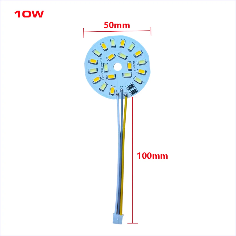 DC3.7V Light Source LED Panel 10W 50MM 3Colors Dimming Controller With Touch Switch Charging Port Type-C And Remote Control.