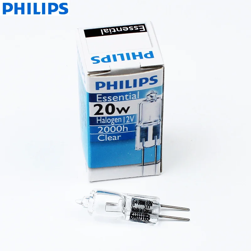 Philips G4 Halogen 20W 12V Essential Capsule Pin Lamp Decorative Light Clear 3000K White Dimmable T9 Desk Task Bulb Wholesale