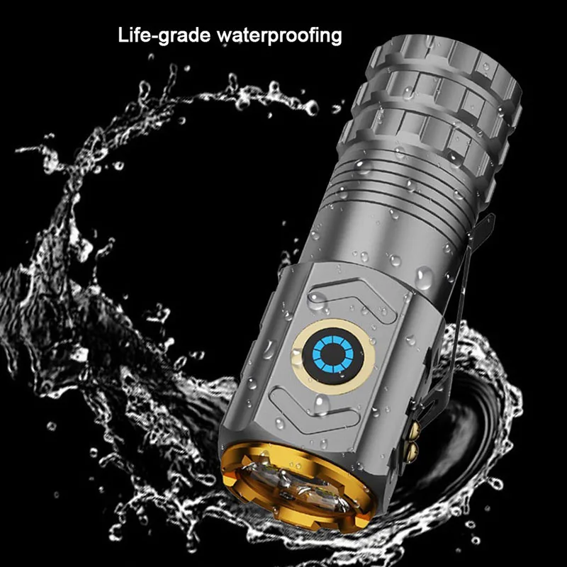 Mini Led Flashlight 18500 Ultra Powerful Led Torch 3 Core LED Tactical Flashlight 30000 High Power Lamp Outdoor Camping Fishing