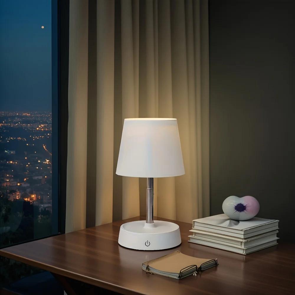 Portable Rechargeable LED Desk Lamp with USB Port, Touch Control Night Light for Bedroom, Camping, Outdoor Use – Modern Mini Tab