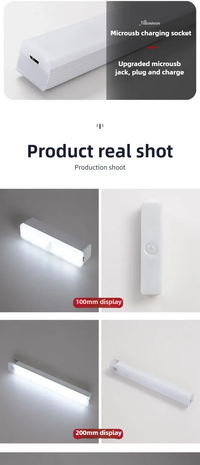 Usb LED Bar Lights Sensor Light Led Rechargeable Wireless Night Lights Leds for Lighting Strip Bars Desk Lamp Under Cabinet
