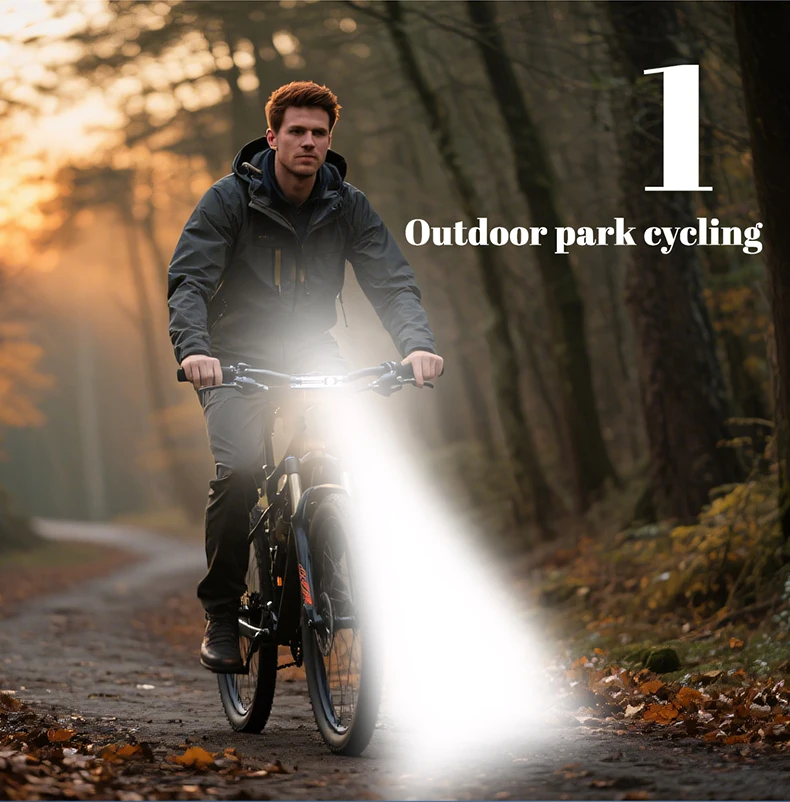 1500Lumen Aluminum Alloy Waterproof USB Charging 1800mAh Bicycle Front Light for MTB Road Cycling Lamp Accessories