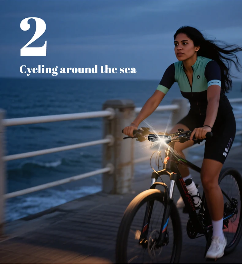 1500Lumen Aluminum Alloy Waterproof USB Charging 1800mAh Bicycle Front Light for MTB Road Cycling Lamp Accessories