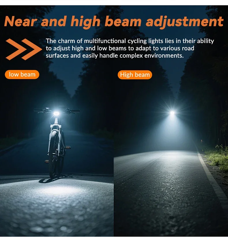 1500Lumen Aluminum Alloy Waterproof USB Charging 1800mAh Bicycle Front Light for MTB Road Cycling Lamp Accessories