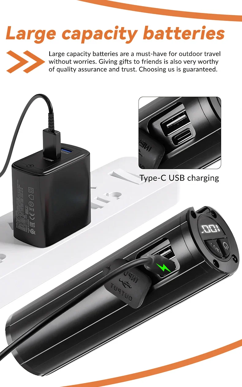 1500Lumen Aluminum Alloy Waterproof USB Charging 1800mAh Bicycle Front Light for MTB Road Cycling Lamp Accessories
