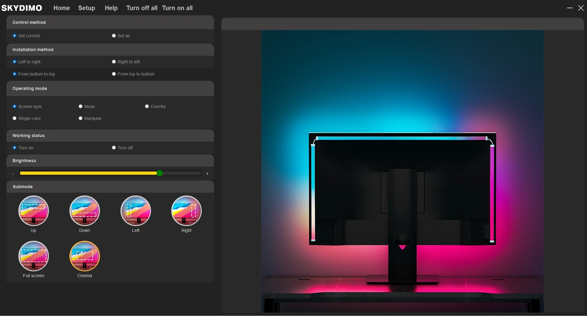 WACUAAO Next-Gen RGBIC PC Monitor Backlight - 360° 4-Side Screen Mirror Sync - Zero Lag Reactive Gaming Lights for Windows & Mac