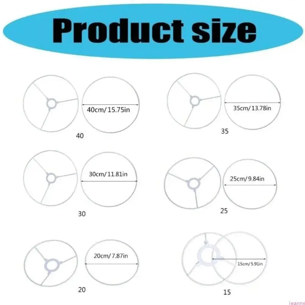 Professional Round Metal Drum Lamp Shade Rings Support Fitting DIY Ceiling Light Frame Fix Rings Round Metal Rings Hardware