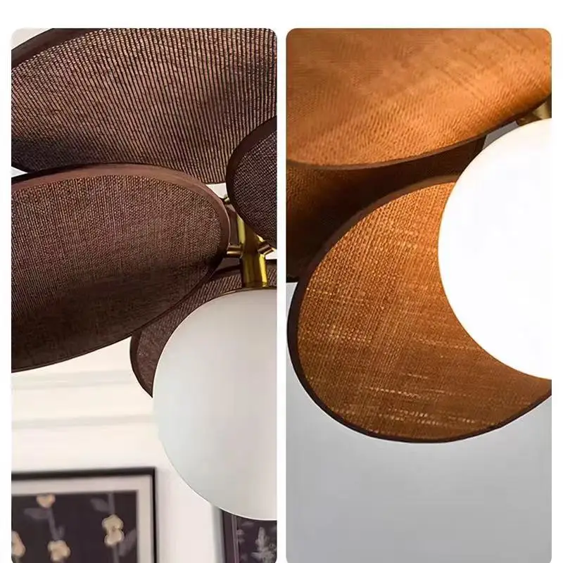 Rattan Weave Vintage Pendant Light Retro Restaurant Shop Hotel Chandelier Living Room Japan Hanging Lamp for Room Decor Lusutre