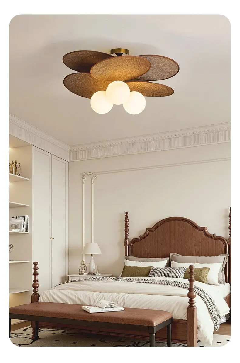 Rattan Weave Vintage Pendant Light Retro Restaurant Shop Hotel Chandelier Living Room Japan Hanging Lamp for Room Decor Lusutre