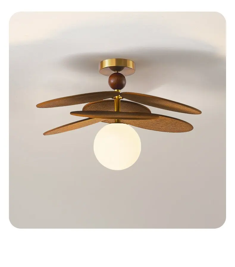 Rattan Weave Vintage Pendant Light Retro Restaurant Shop Hotel Chandelier Living Room Japan Hanging Lamp for Room Decor Lusutre