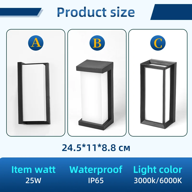 Led Outdoor Wall Light Ip65 Waterproof Wall Lamp Led Outdoor Lighting Porch Lights For Balcony Home Garden Light Bedroom 85-220V