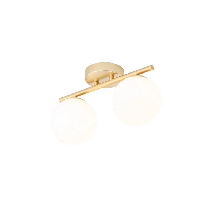 Nordic Glass Wall Sconce Milky White Sphere G9 Bulb Gold Suitable For Bedroom Hallway Dressing Room Living Room Entryway Balcony