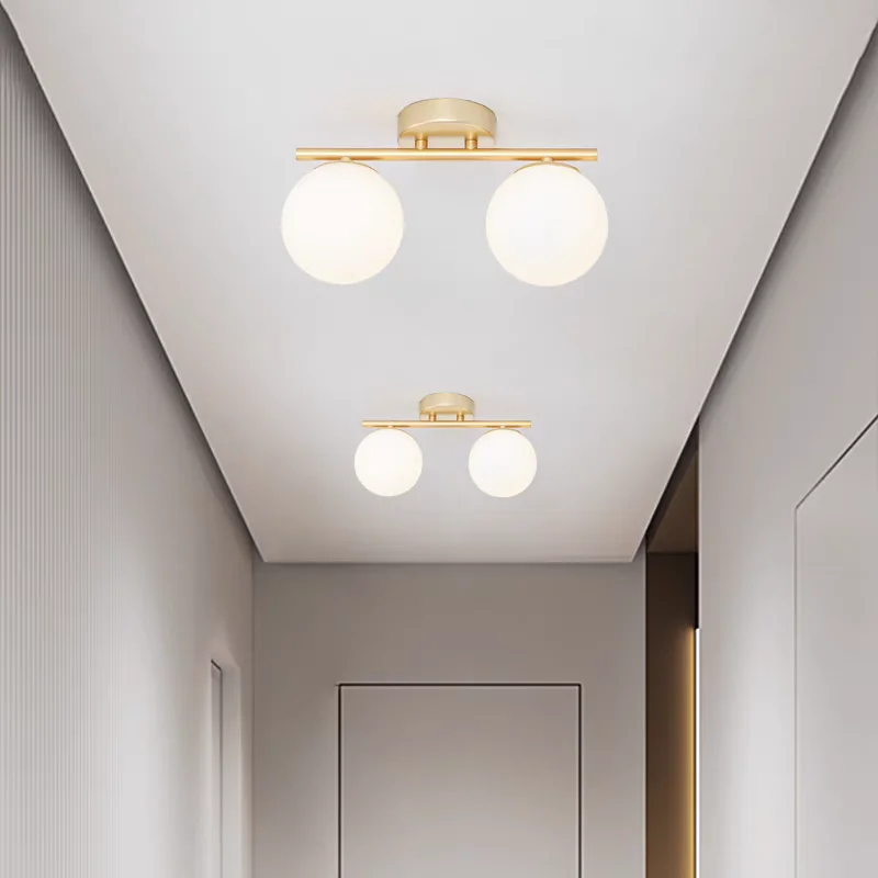 Nordic Glass Wall Sconce Milky White Sphere G9 Bulb Gold Suitable For Bedroom Hallway Dressing Room Living Room Entryway Balcony