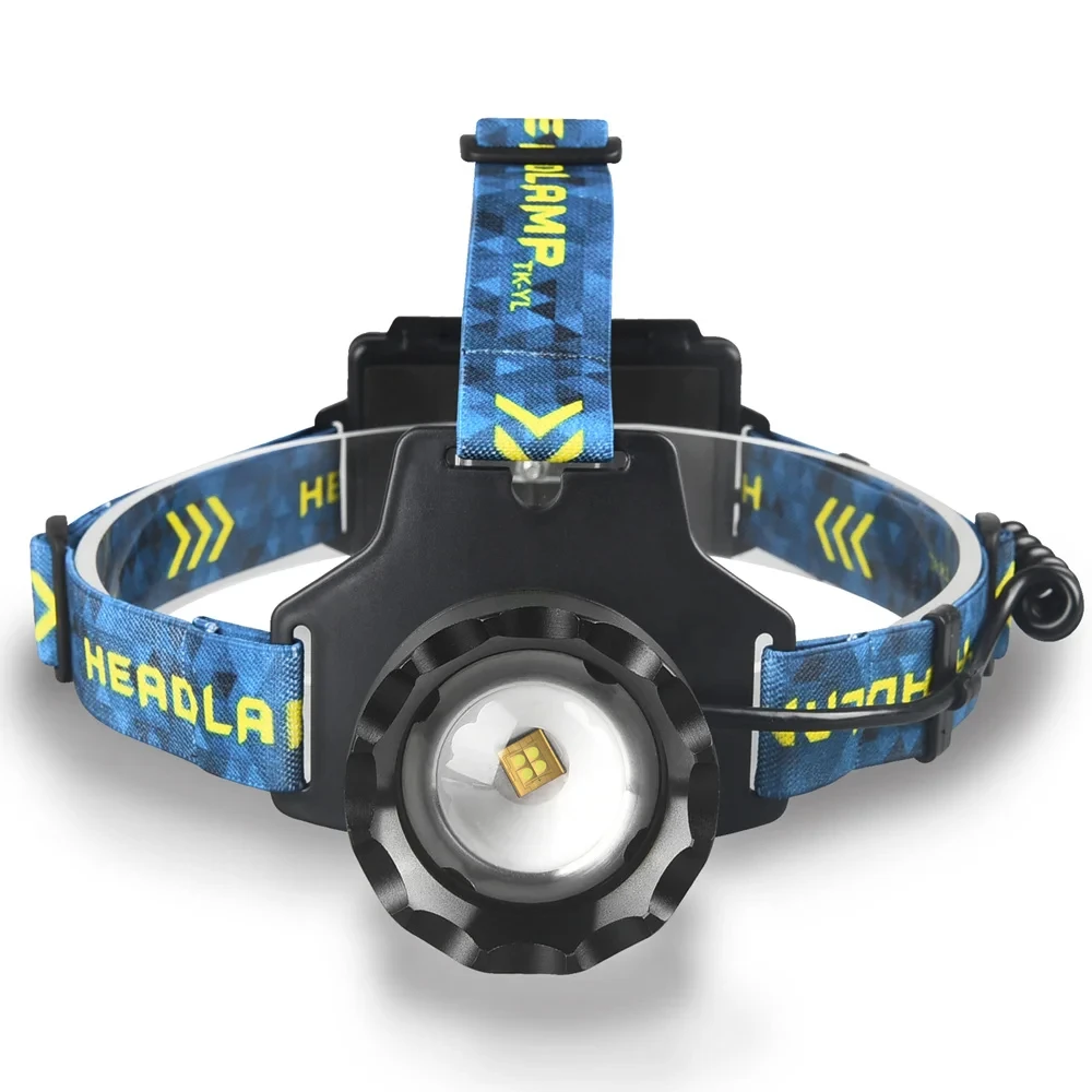 High Power LED Headlamp Spotlight Long-range Wick Headlight Super Bright Telescopic Zoom Head Lamp Flashlight Fishing Light