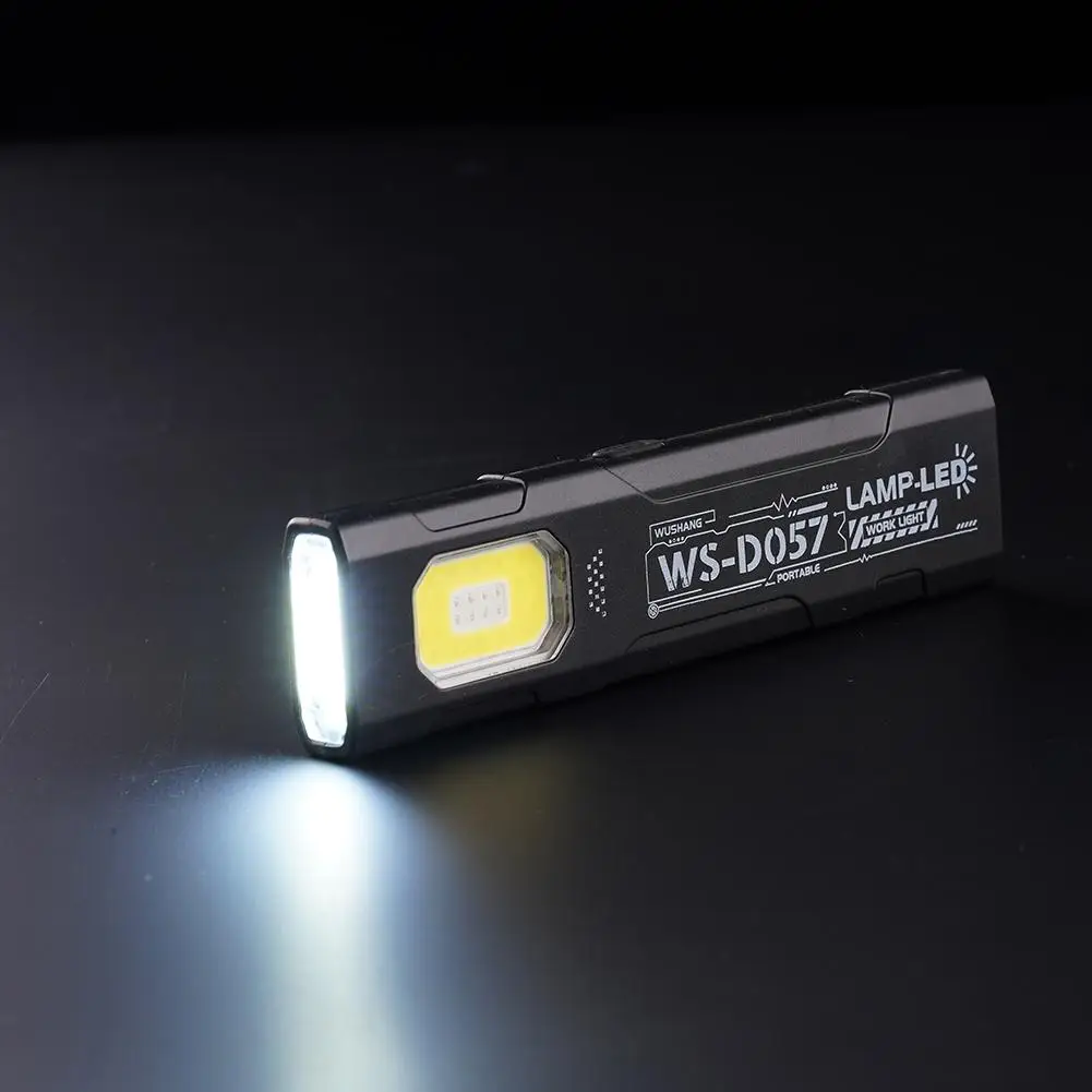 LED Keychain Flashlight Type C Rechargeable 550LM Portable Mini Torch Pocket Lantern Flood Work Light With Magnet For Emergency